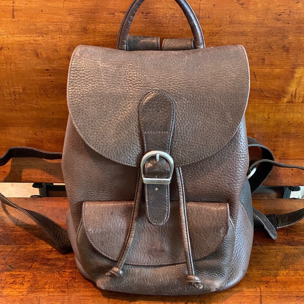 Leather back pack purse